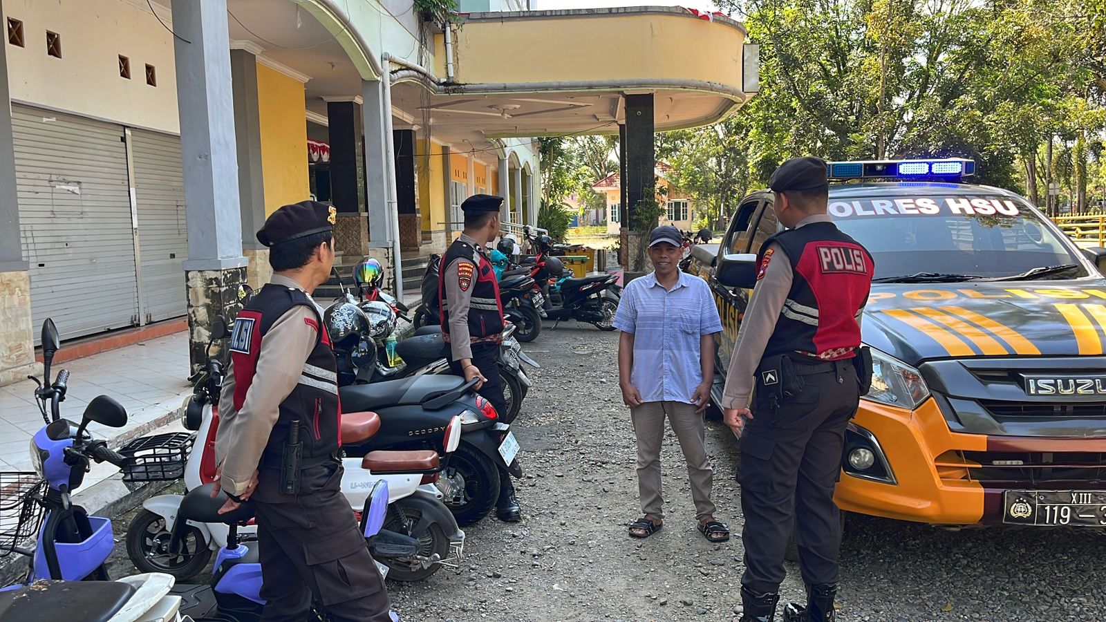 Cegah Kejahatan Jalanan, Sat Samapta Polres Hsu Gelar Patroli Bailang Di Sejumlah Titik Rawan