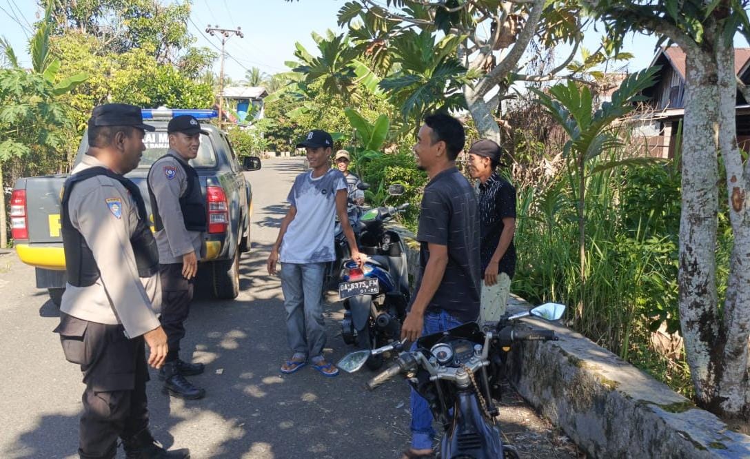 Polsek Banjang Laksanakan  Patroli Dialogis di Desa Rantau Bujur