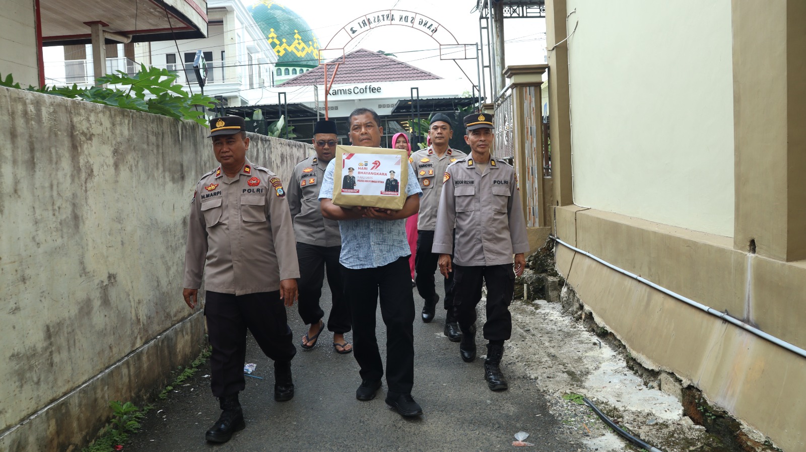 Jalin Silaturahmi dan Kepedulian, Polres HSU Gelar Anjangsana Sambut HUT Bhayangkara ke-7
