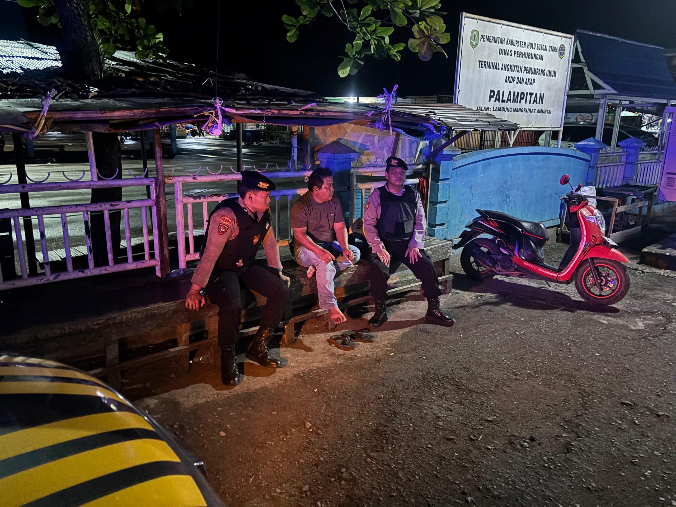 Patroli Bailang Sat Samapta Polres HSU Cegah Aksi Kejahatan Jalanan dan Balap Liar di Malam Hari