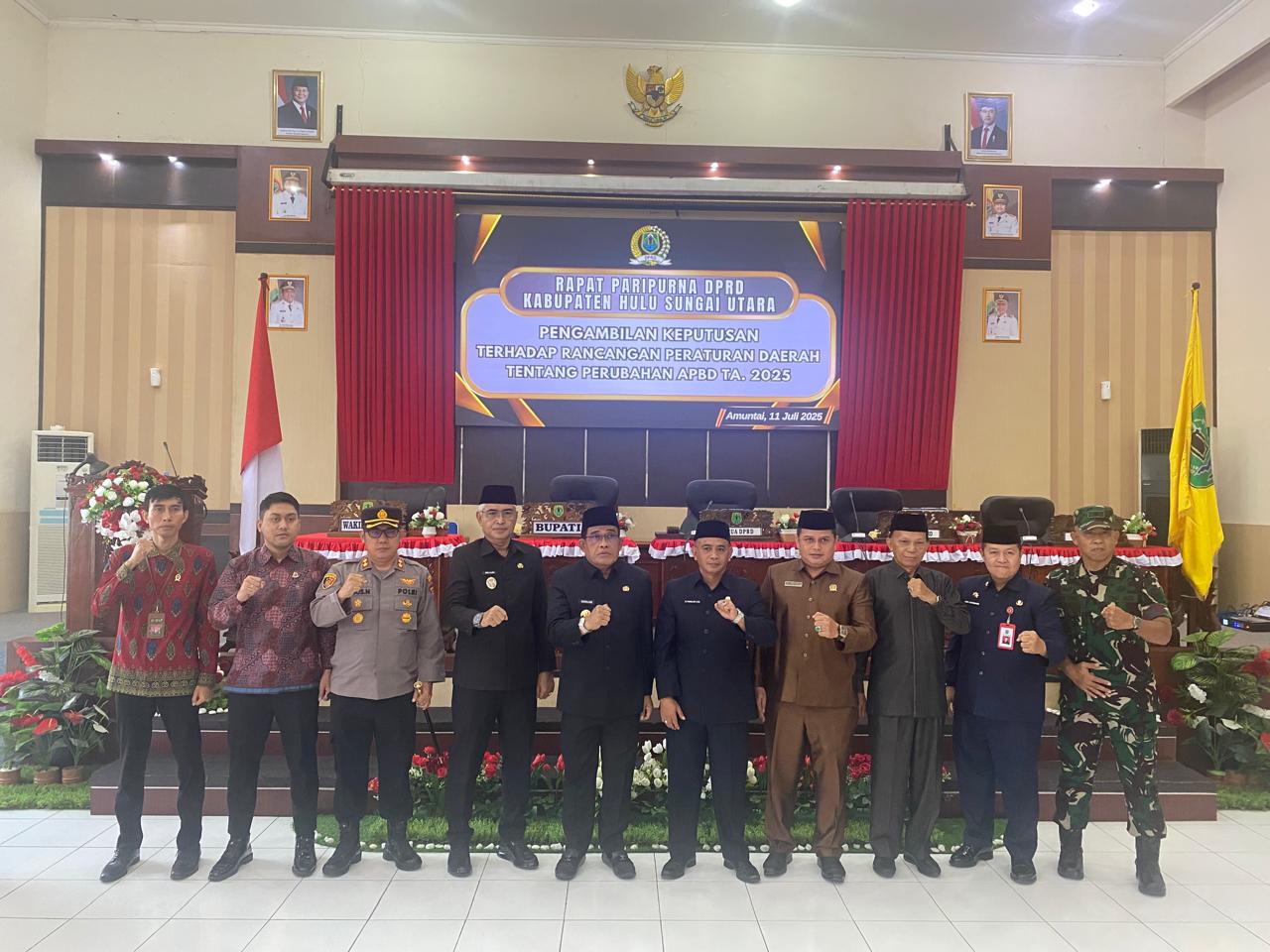 Kapolres HSU Hadiri Rapat Paripurna DPRD HSU Sahkan Perubahan APBD TA 2025