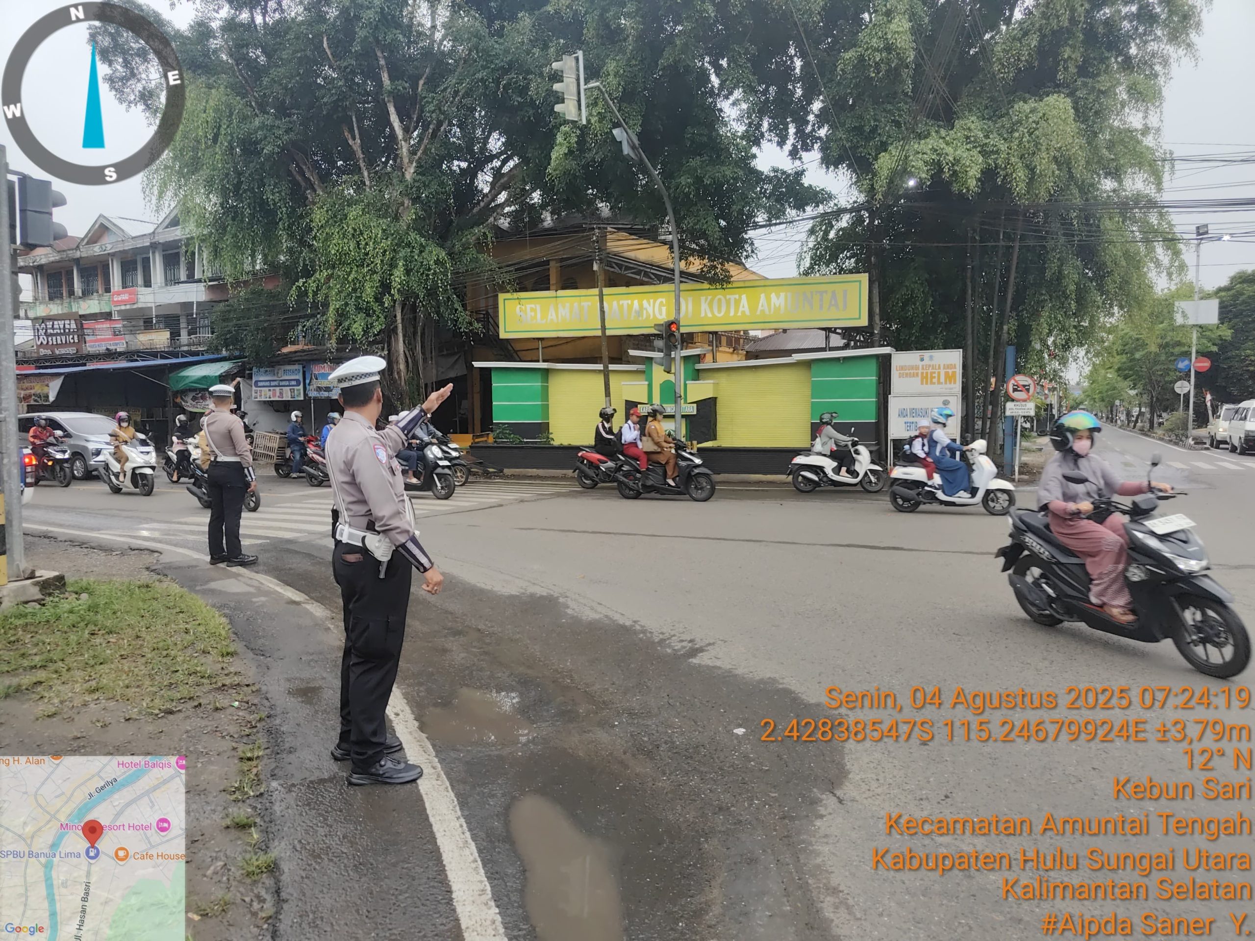 Satlantas Polres HSU Gelar Apel dan Pengamanan Pagi, Pastikan Ketertiban Lalu Lintas di Sejumlah Titik Rawan Amuntai