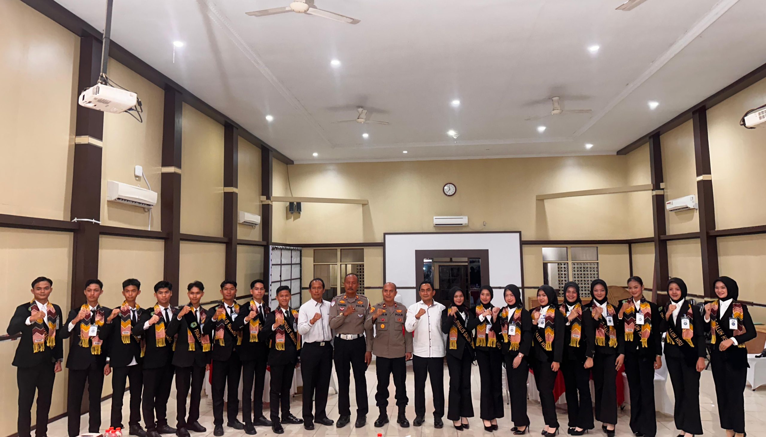 Polres HSU Sambut Finalis Nanang Galuh, Gelorakan Tertib Berlalu Lintas Menuju Generasi Pelopor Keselamatan