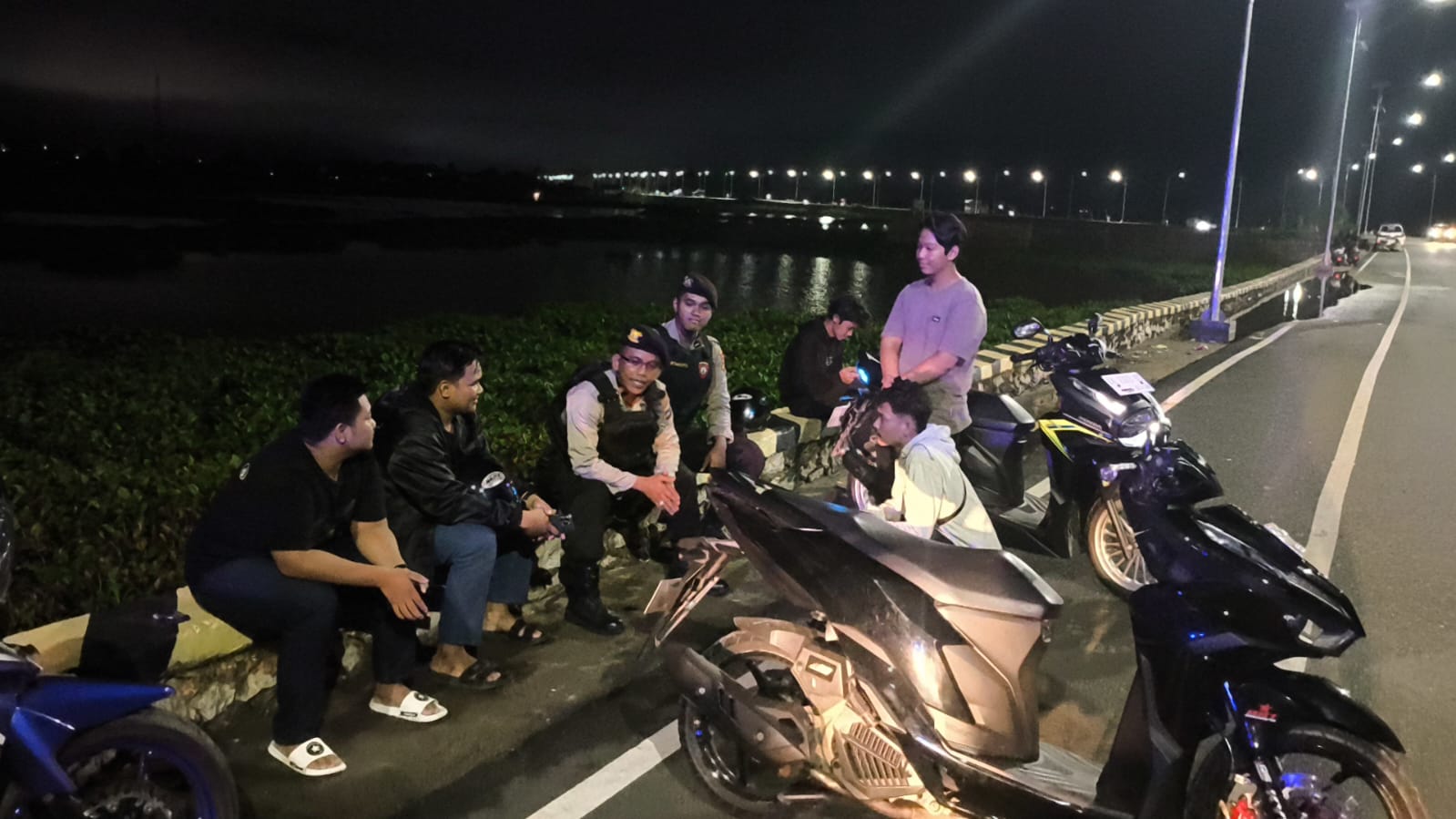 Sat Samapta Polres HSU Laksanakan Patroli Bailang Malam Hari untuk Cegah Premanisme dan Kejahatan Jalanan