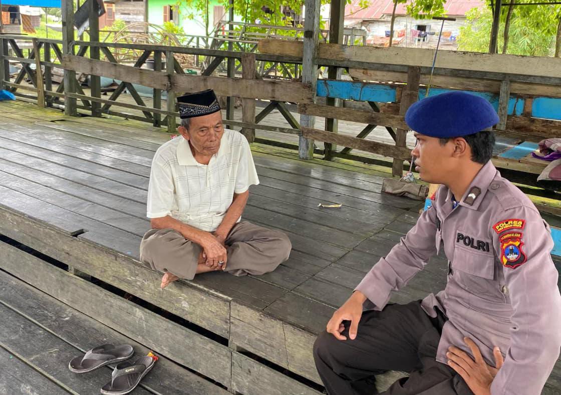 Sat Polairud Polres HSU Intensifkan Patroli, Sambang Desa, dan Pembinaan Masyarakat di Perairan Paminggir