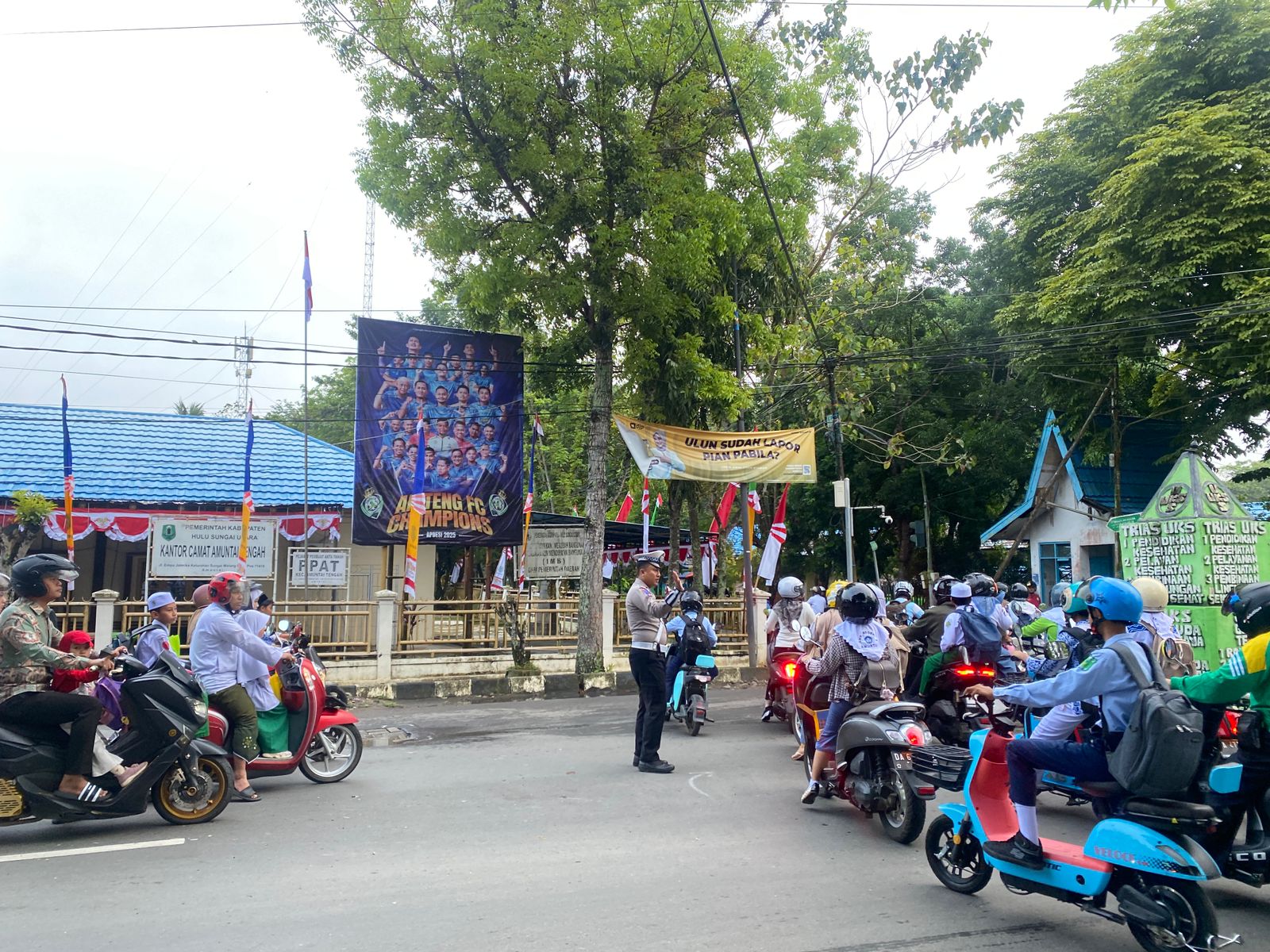 Satlantas Polres HSU Gelar Apel Pagi dan Pengaturan Lalu Lintas, Wujudkan Kamseltibcar Lantas di Amuntai