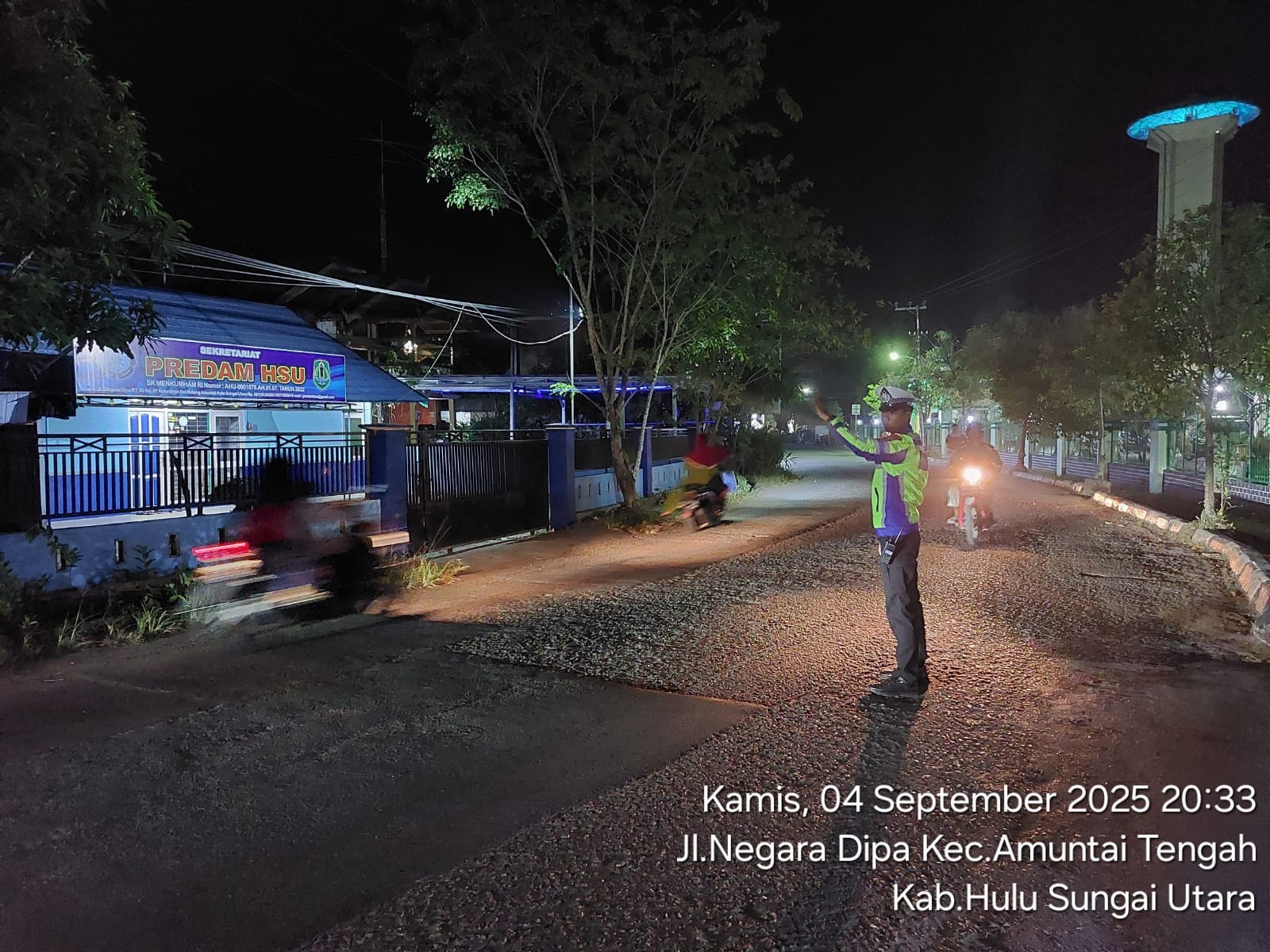 Satlantas Polres Hulu Sungai Utara Gelar Patroli Malam, Tekan Angka Kecelakaan dan Wujudkan Kamseltibcarlantas Kondusif
