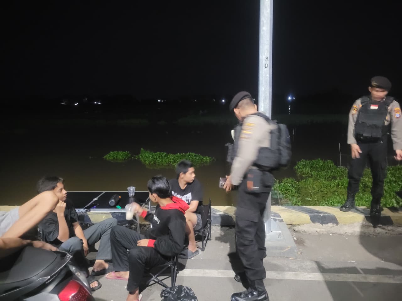 Patroli Bailang Sat Samapta Polres HSU Cegah Premanisme dan Kejahatan Jalanan di Wilayah Amuntai