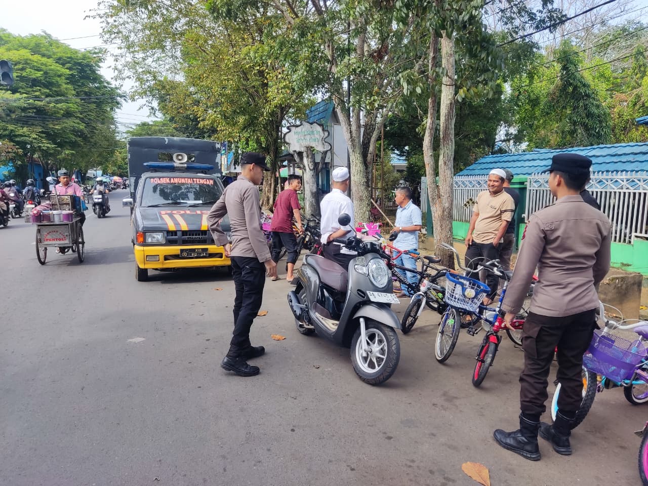 Polsek Amuntai Tengah Intensifkan Patroli Dialogis dan Pengamanan Objek Vital