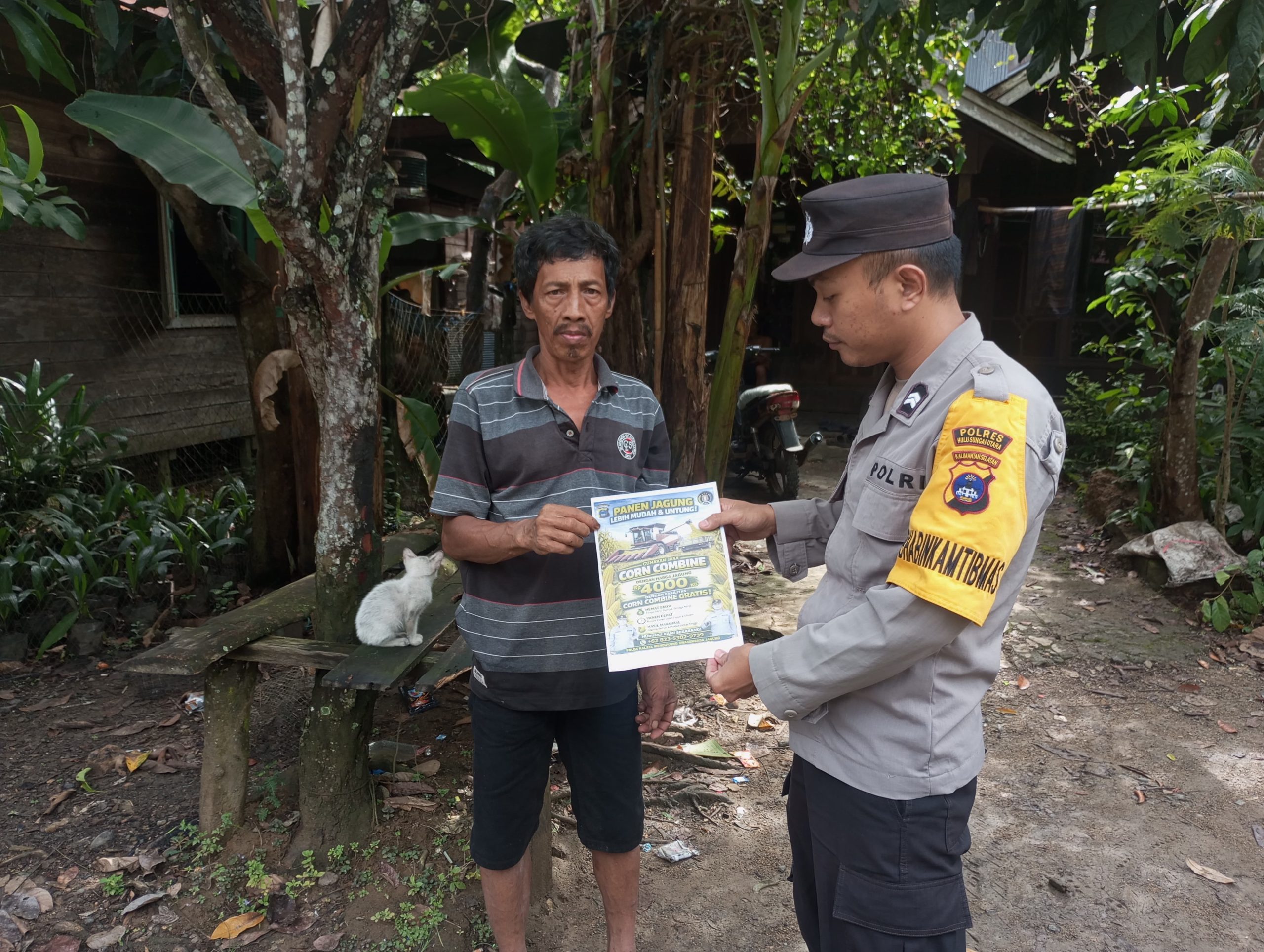 Dukung Ketahanan Pangan, Polsek Banjang Gelar Sosialisasi Peningkatan Pertanian Jagung bagi Warga Desa