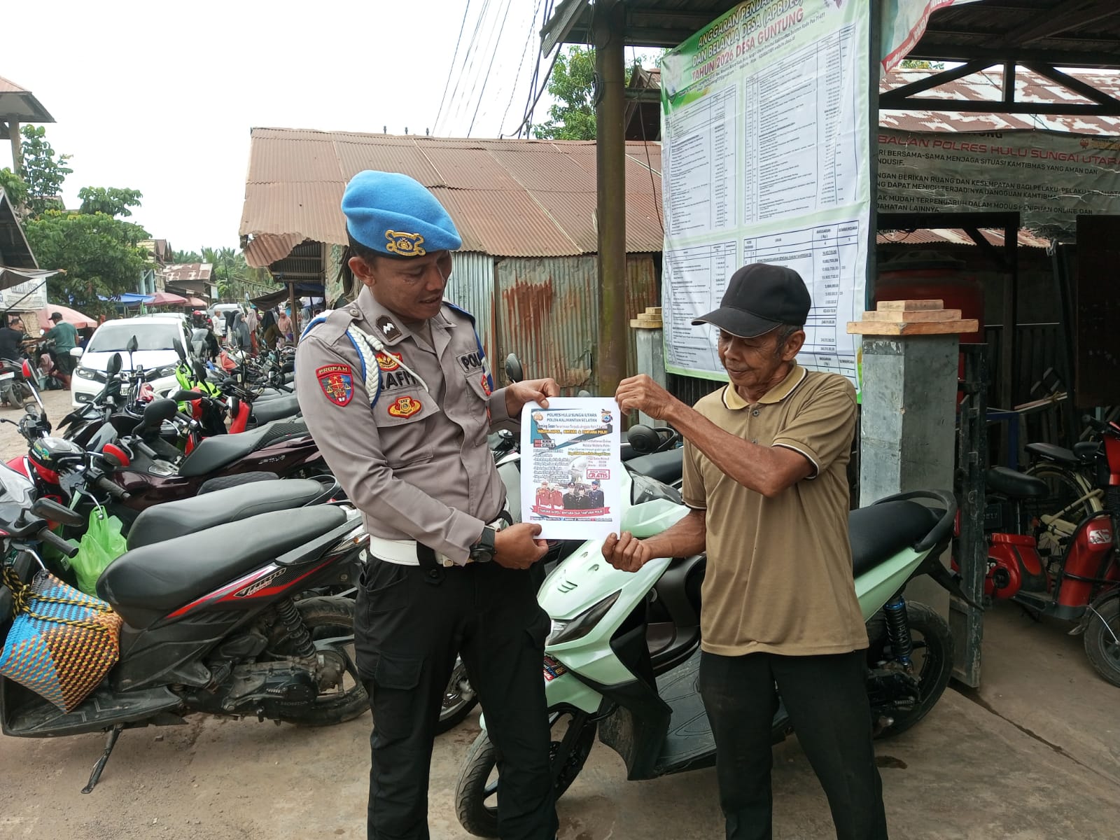 Sosialisasi Penerimaan Anggota Polri TA 2026 di Desa Tayur, Polres HSU Ajak Pemuda Siap Jadi Generasi Bhayangkara