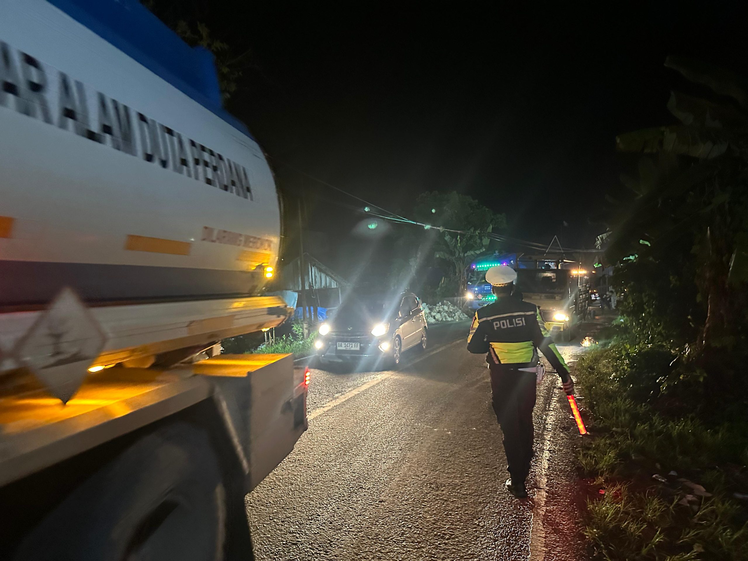 Satlantas Polres Hulu Sungai Utara Gelar Patroli Malam untuk Wujudkan Kamseltibcarlantas Kondusif di Wilayah Amuntai