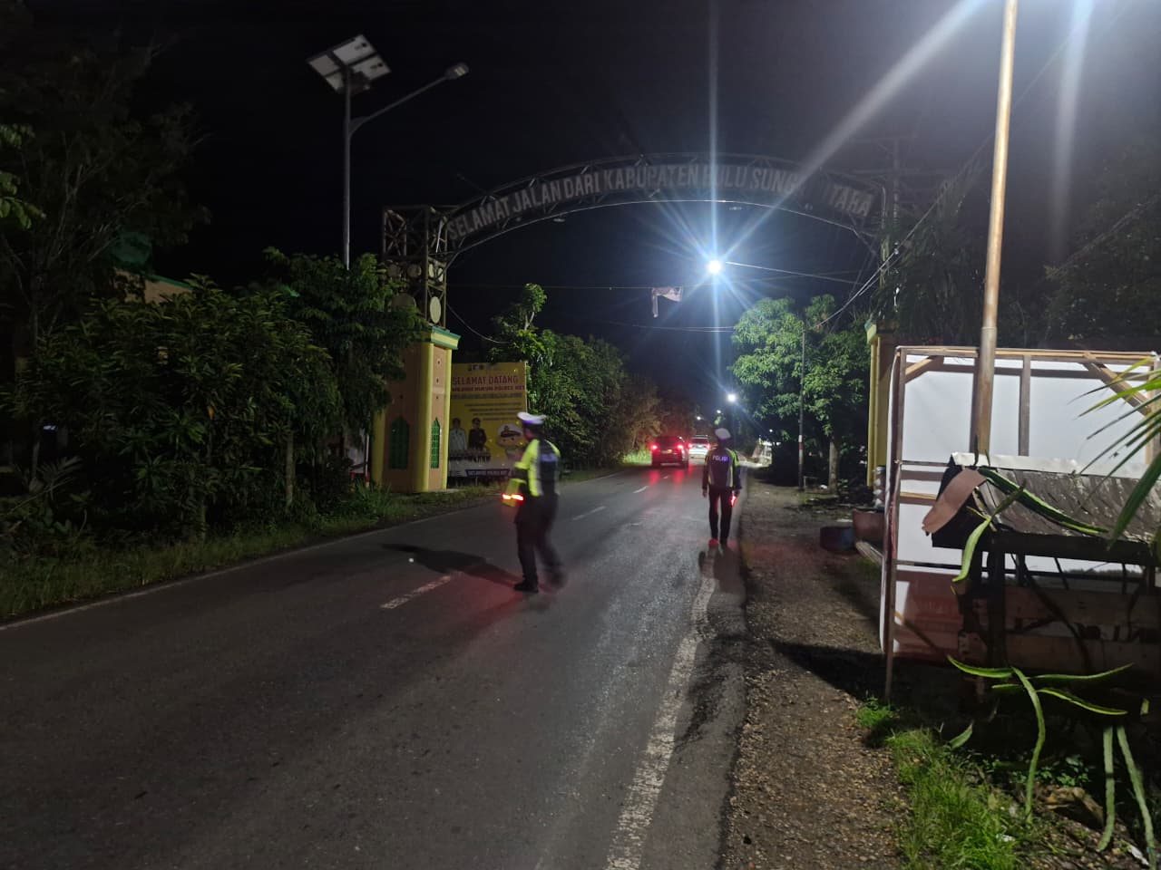 Sat Lantas Polres HSU Gelar Patroli Perbatasan Pantau Arus Mudik dan Antisipasi Balap Liar Jelang Lebaran 1447 H