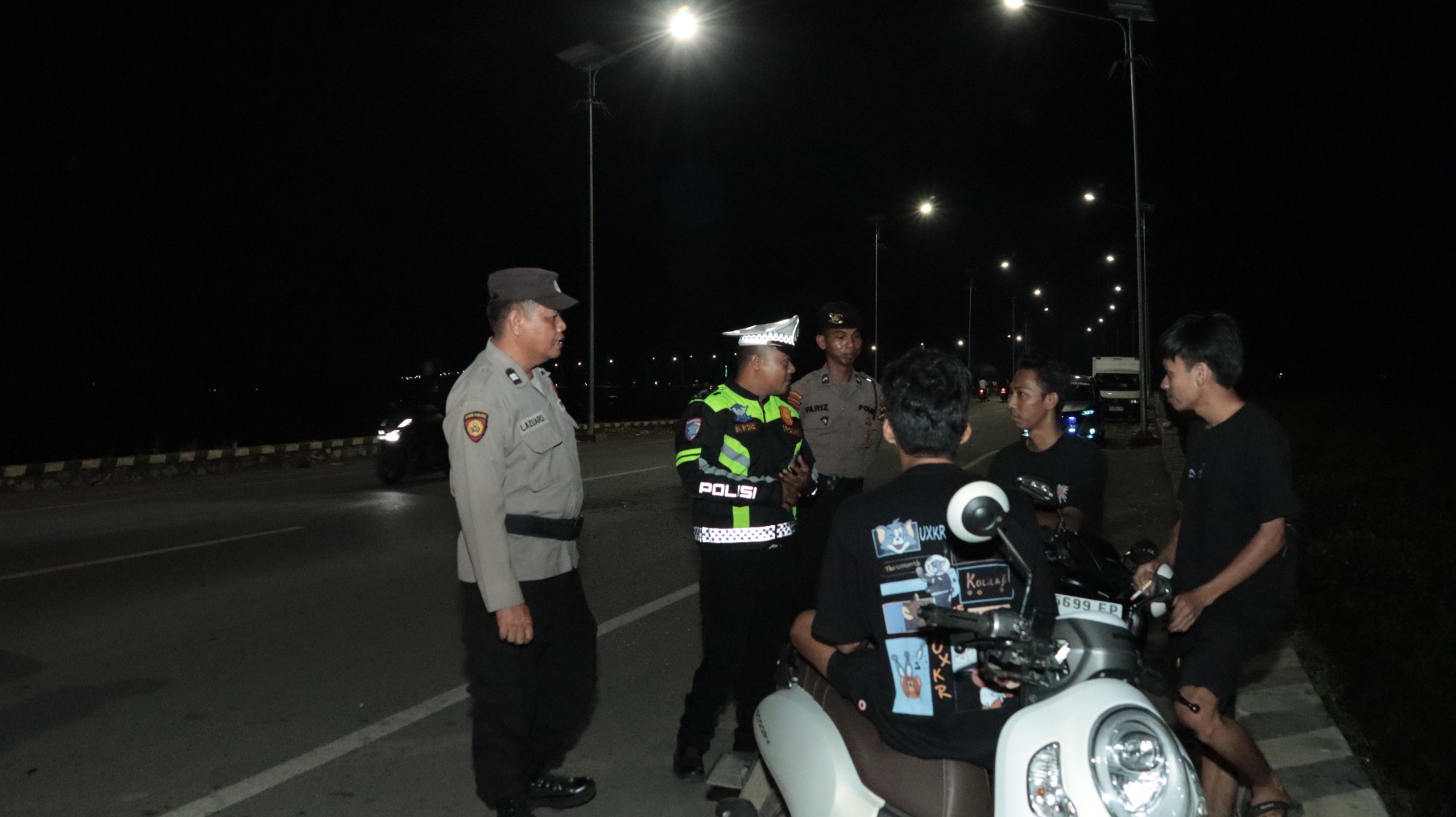 Patroli Malam Polres HSU Tingkatkan Keamanan Wilayah pada Jam Rawan Demi Wujudkan Sitkamtibmas Kondusif