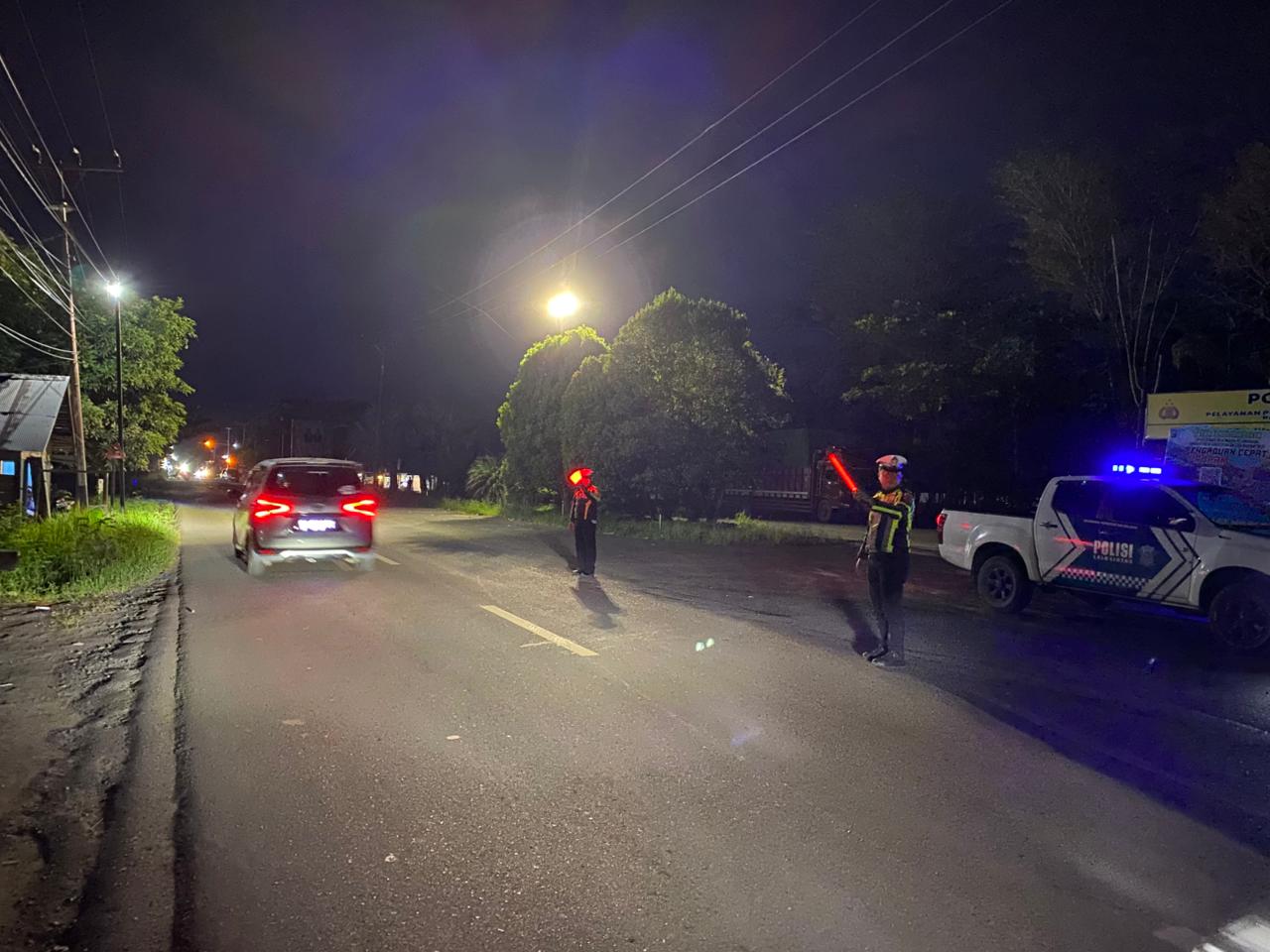 Satlantas Polres HSU Gelar Patroli dan Pengamanan Malam Hari untuk Cegah Kecelakaan dan Balapan Liar