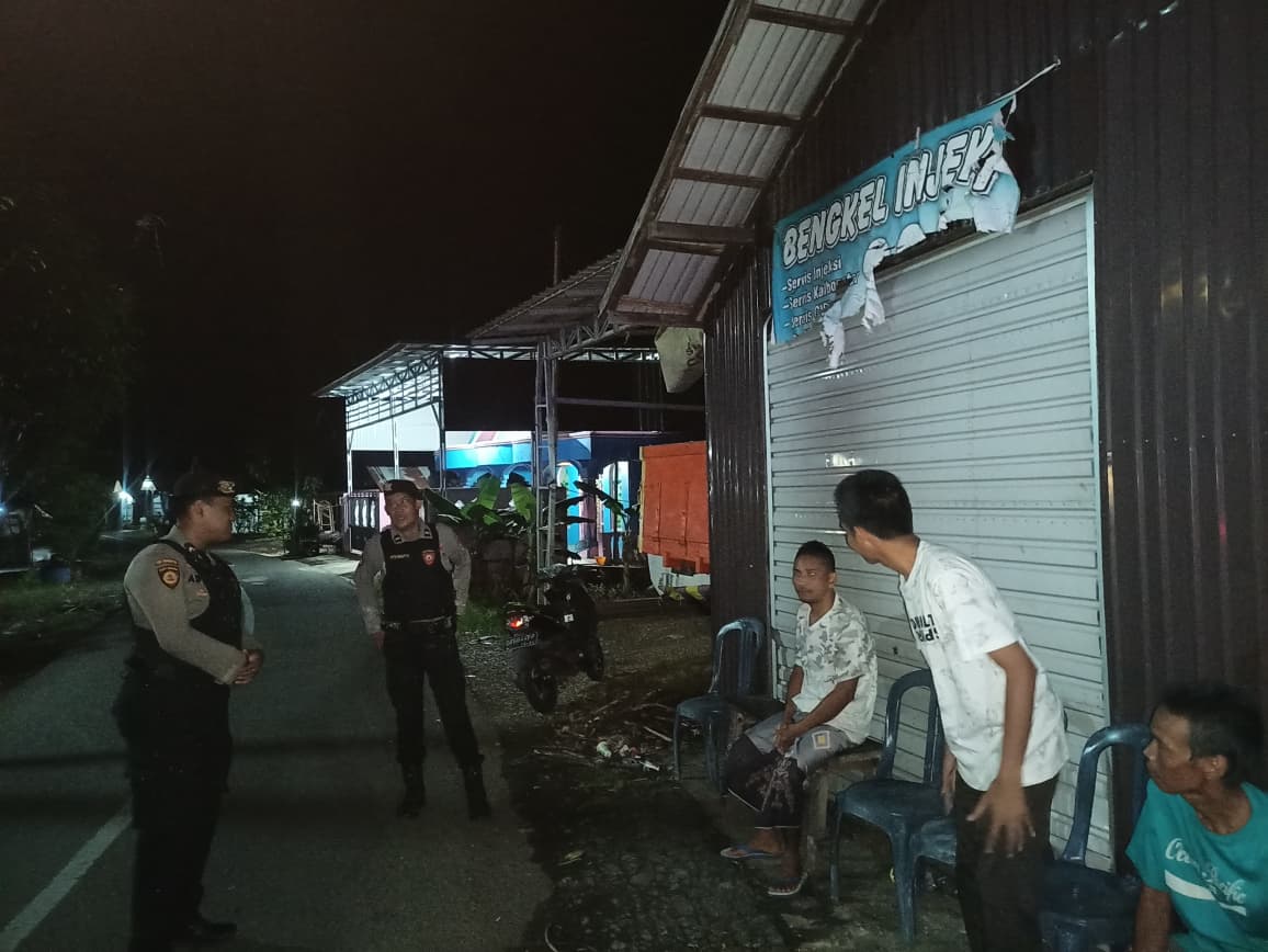 Sat Samapta Polres HSU Laksanakan Patroli Malam di Wilayah Kota Amuntai, Cegah Premanisme dan Kejahatan Jalanan