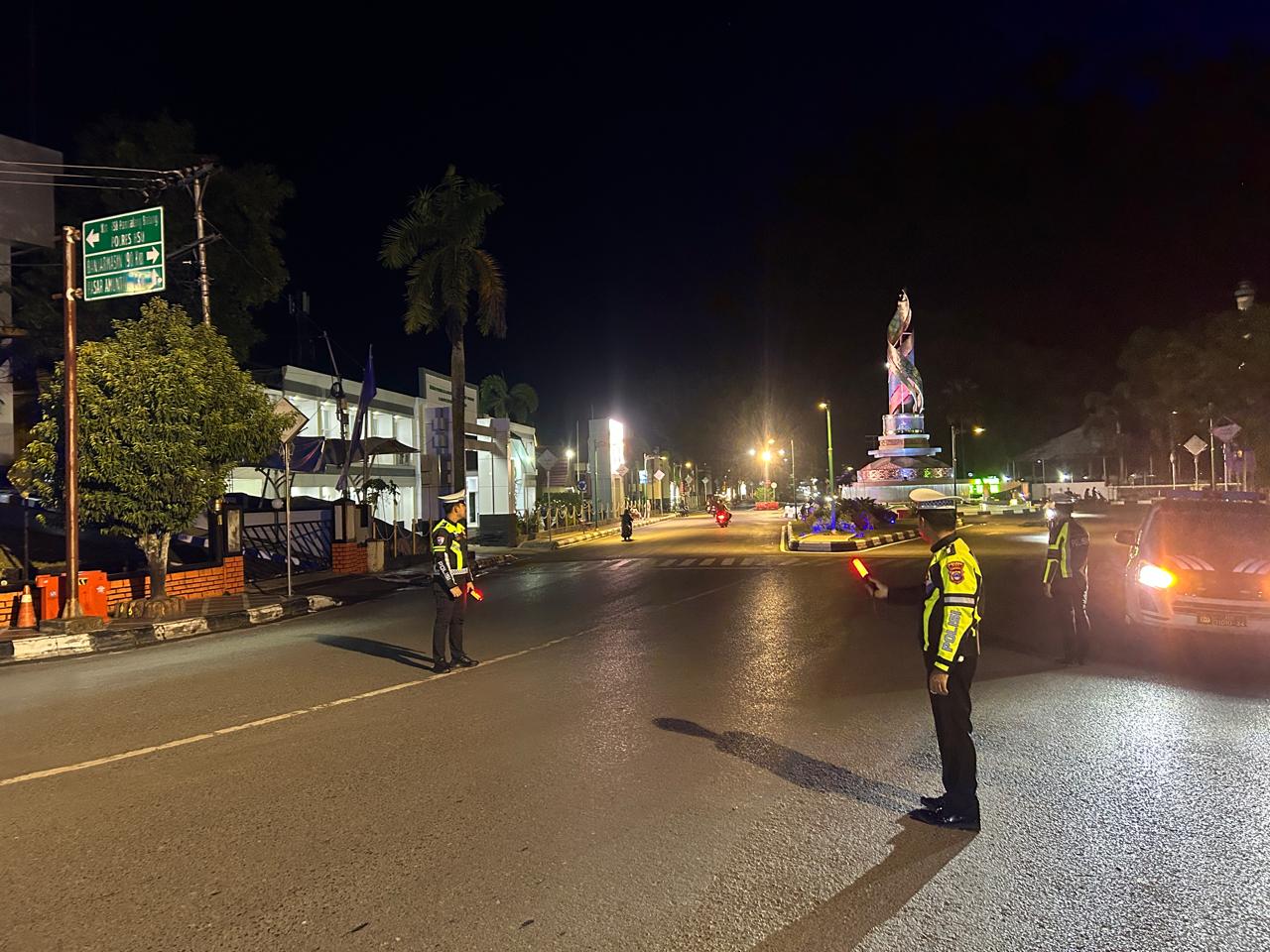 Sat Lantas Polres HSU Gelar Patroli dan Pengamanan di Titik Rawan untuk Wujudkan Kamseltibcarlantas yang Kondusif