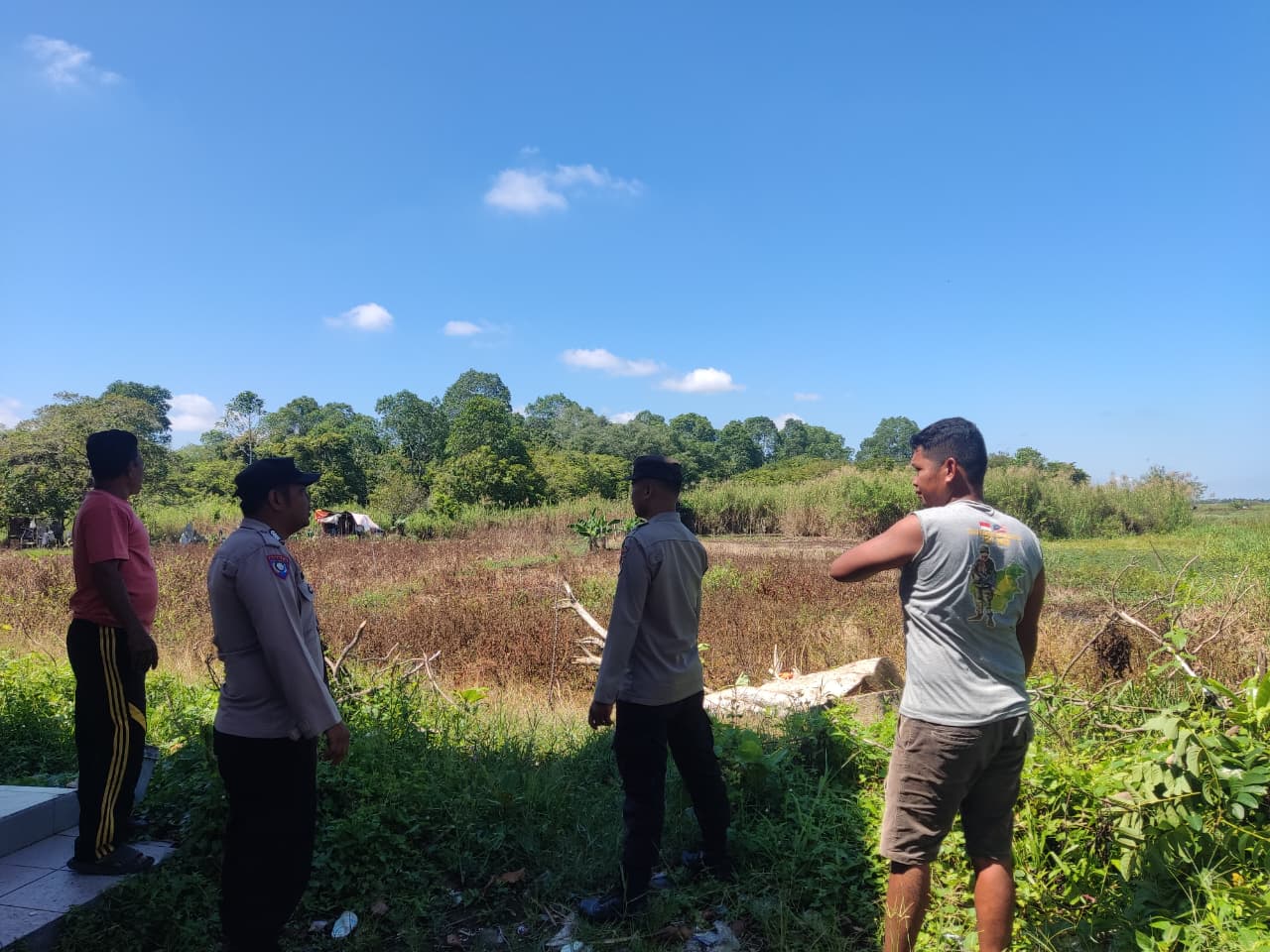 Polsek Amuntai Tengah Monitor Lahan Jagung di Sungai Karias, Dukung Swasembada dan Ketahanan Pangan di Wilayah HSU