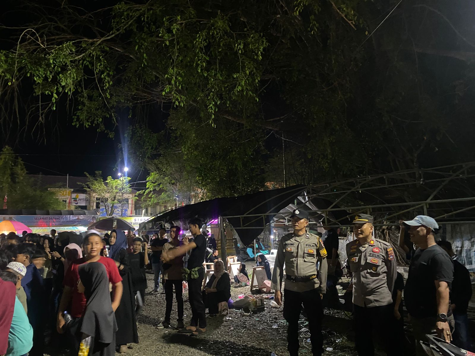 Patroli Dialogis di Amuntai Expo, Polres HSU Jaga Keamanan Perayaan Hari Jadi ke-74 Kabupaten HSU