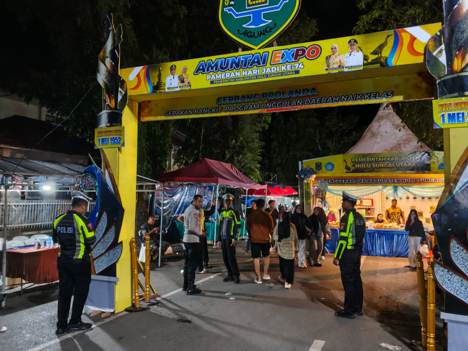Patroli Gabungan Polres HSU Amankan Amuntai Expo 2026 dan Tangani Keributan Laka Lantas